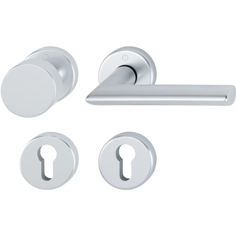 Hoppe - Grt.rosette Stock.58/42KV/42KVS/1140 Alu.F1 rd.PZ din l/r fl.D/K - 2784101