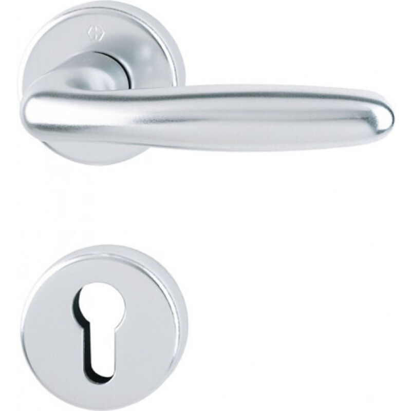 Poignée porte Verona 1510/42KB/42KBS Alu.F1 pz din Gauche/Droite d/d Hoppe