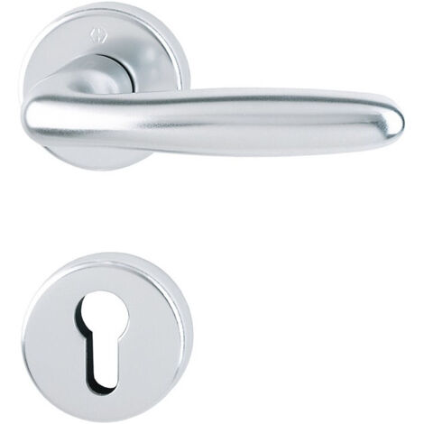 Poignée porte Verona 1510/42KB/42KBS Alu.F1 PZ DIN Gauche/Droite D/D HOPPE