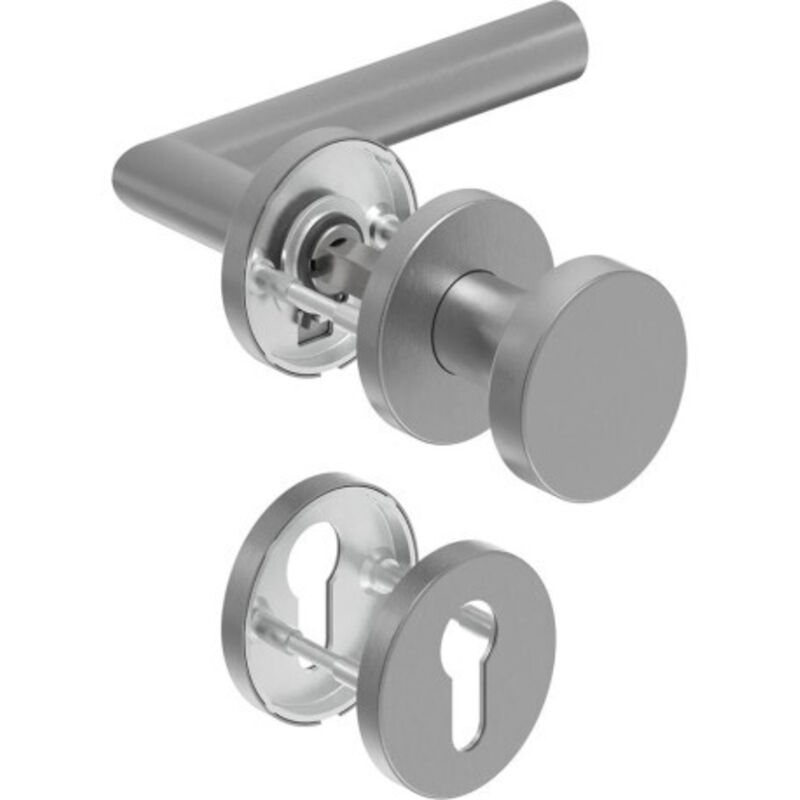 Deni - Poignée porte WE-Grt. er 9 mm rs forme l. fs. pz Forme en l. fs. pz