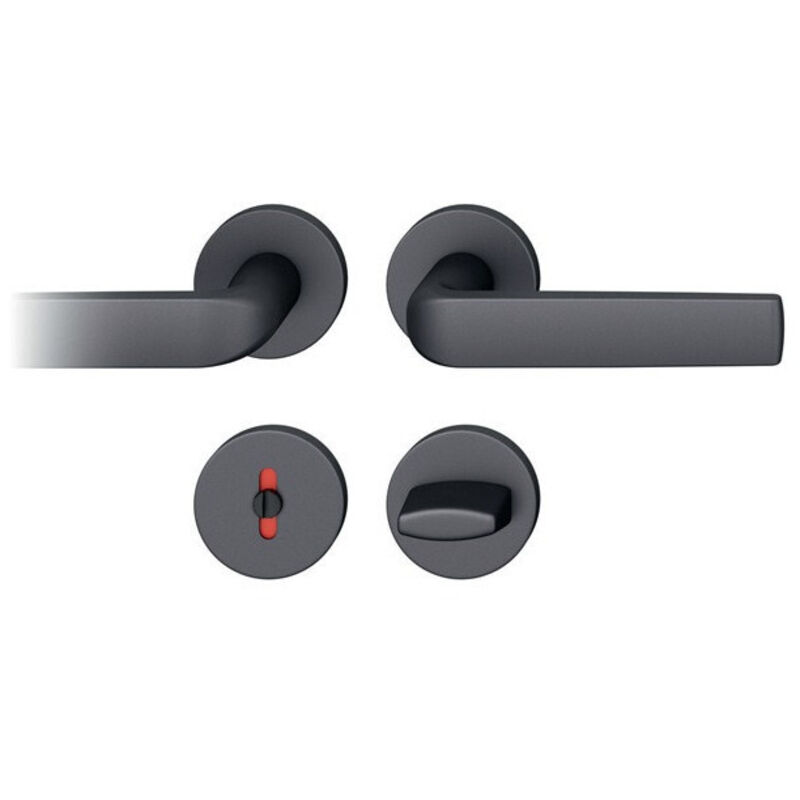 FSB - Poignée porte.12 1267 Alu.0810 rd.WC-R din Gauche/Droite