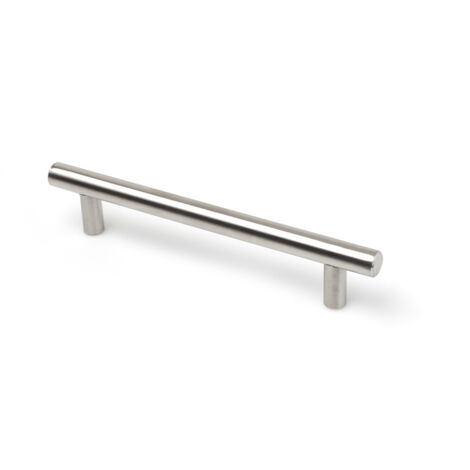 Poignée pour Meuble Style contemporain Fabriqué en acier inoxydable Fini nickel satiné Distance entre pointes : 128 mm Mesures 1681232mm Fixation vissée Comprend des vis M4 4 unités - talla