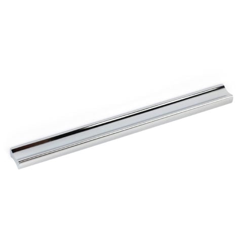 Poignée pour Meuble Style contemporain Fabriqué en aluminium Fini chromé brillant Distance entre pointes : 160 mm Mesures 190917mm Fixation vissée Comprend des vis M4 1 unité - Chrome Brillant
