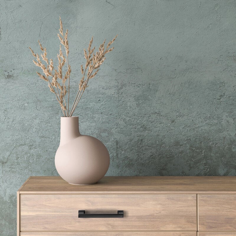 Emuca - 9178014 Lot de 5 poignées pour meubles Tanger, L147.5mm, entraxe 128mm, Zamak , Peint en noir