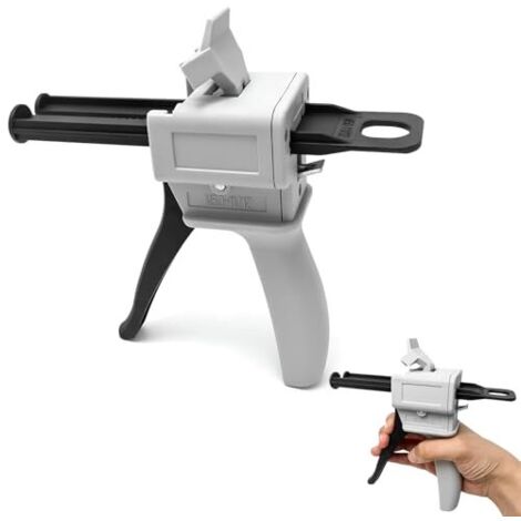 Poignée pour pistolet à colle époxy 50 ml, adhésif mélangé, doseur d'adhésif ratio 1:1/2:1, pistolet à colle époxy, pistolet à colle bi-composant, pistolet à pression, pistolet à cartouche, distribute
