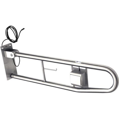 Poignée rabattable de soutien KWC AR, CONTINA, acier inoxydable, déclenchement électrique de l'évier, droite, 100x250x850 mm