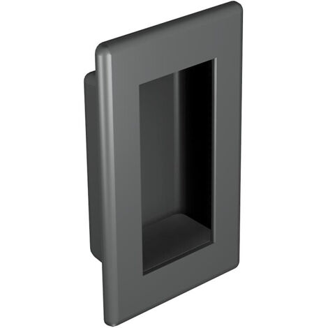 Poignée rectangulaire en plastique ABS noir