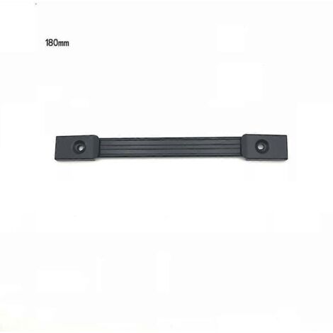 Poignée robuste à ressort avec sangle et boucle - 18 cm - boucle en fer noir
