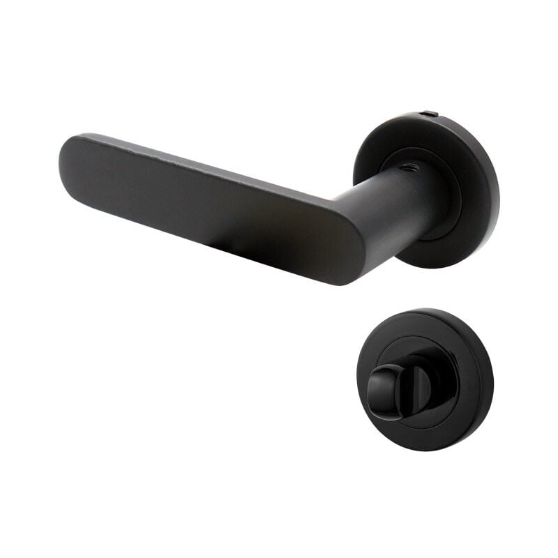 Store Menuiserie - Poignées de Porte, Condamnation, Rosaces, Noir, pour Porte d'Intérieur, cadap