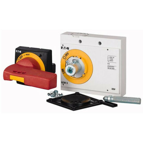 Poignée rotative à commande rompue rouge jaune verrouillable taille 3 000100681 EATON NZM3 XTVDVR 0 NA