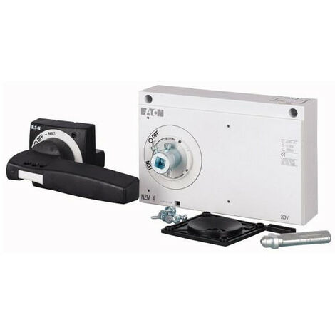 Poignée rotative à commande rompue sur porte à commande rompue sur porte noire verrouillable tail EATON NZM4-XTVDV-0-NA