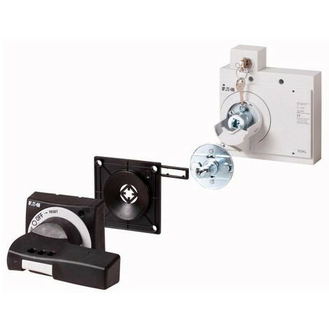 Poignée rotative à commande rompue sur porte noire +verrouillage par clé taille 3 EATON NZM3-XTVDKL