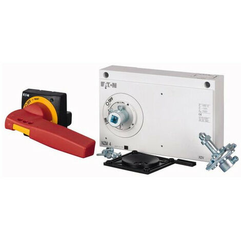 Poignée rotative à commande rompue sur porte rouge jaune 60mm axe max. taille 4 000100674 EATON NZM4 XTVDVR 60 NA