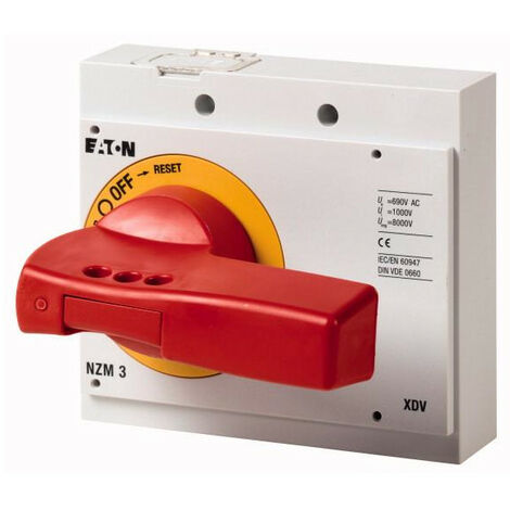 Poignée rotative pour mécanisme inverseur rouge-jaune verrouillable taille 3 EATON NZM3-XDVR