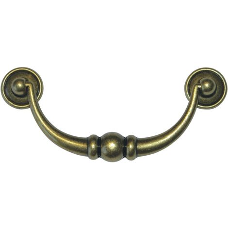 Poignée rustique zamak Régence - entraxe 96 mm - laiton vieilli - CADAP