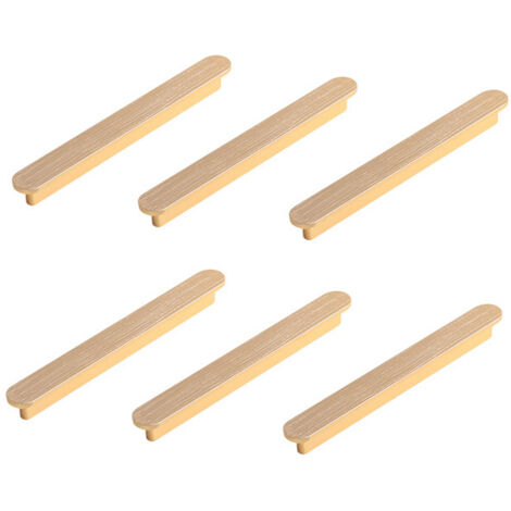 Poignée simple et allongée en alliage d'aluminium brossé doré pour armoire, porte de placard, tiroir, meuble TV, accessoires de quincaillerie pour meubles
