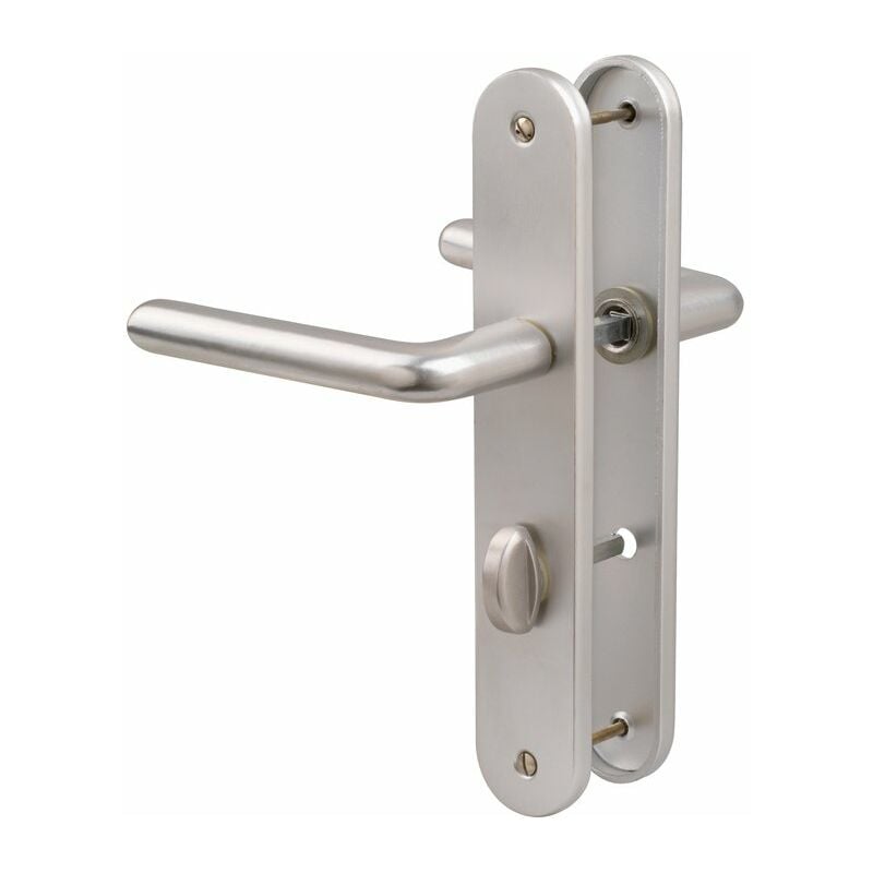 Ecolands - Poignée de porte intérieure - New camelia sup - Eurowale - Gris argent - Condamnation - 195 mm