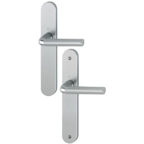 Poignée sur plaques HOPPE ARLES 7 mm Inox satiné pour portes 38-47 mm