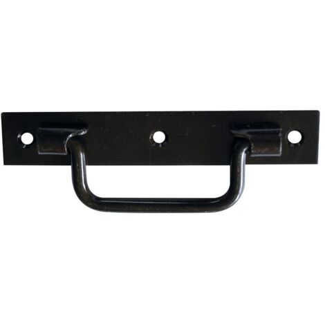 Poignée sur platine façon St-Étienne bouts carrés 140 x 25 mm