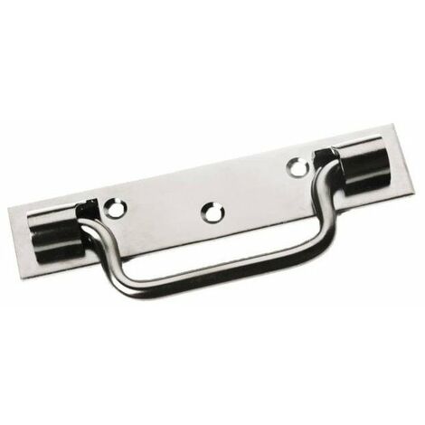 Poignee Sur Platine - Lg 160mm Zinc Blanc