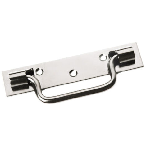 Poignée sur platine type Saint Etienne 140mm zingué blanc - MERMIER - M-342143