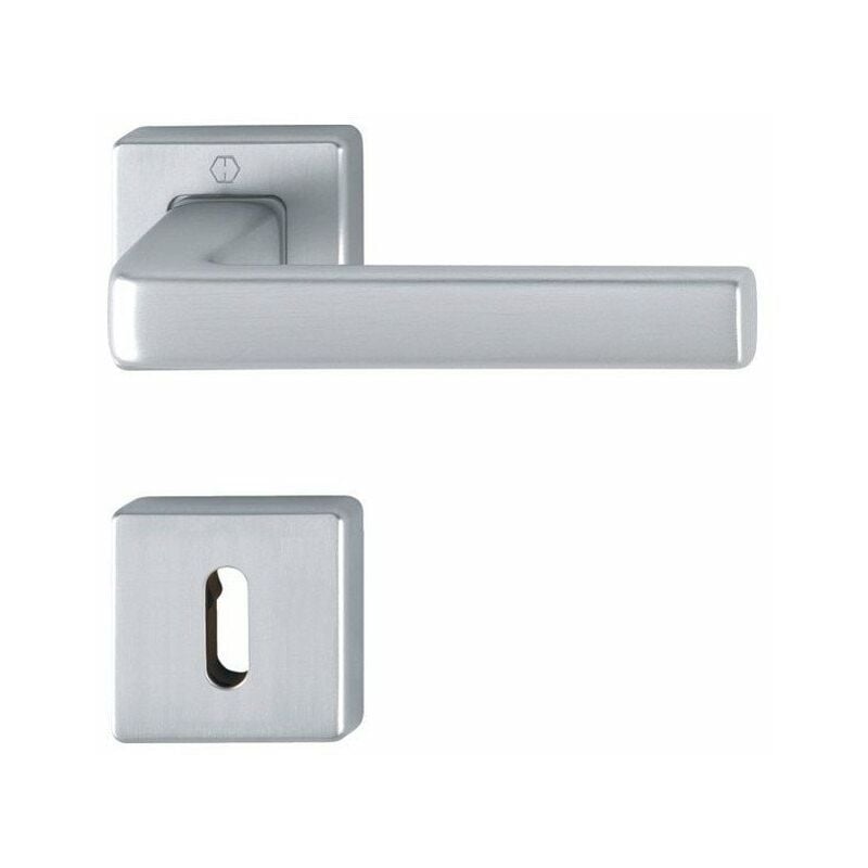 Hoppe - Poignee sur rosace dublin 1124-24k- 24ks f94 alu satine beccane conda