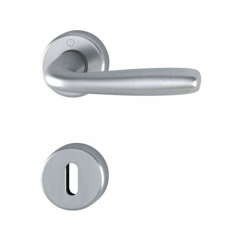 Hoppe - Poignee sur rosace maribor f94alu 1766-88k-88ks - bec de cane condamn