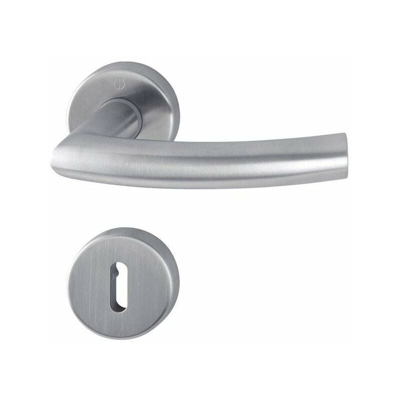 Finish - Poignee sur rosace trondheim f69 inox mat e1430z-42k-42ks -cle i
