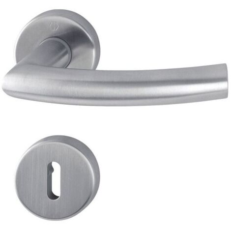 Poignee sur rosace trondheim f69 inox mat e1430z-42k-42ks -cle i