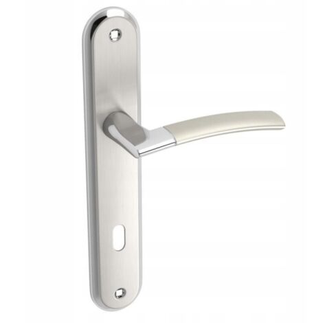 Poignée sur une longue plaque LUXOR Satin 72 mm