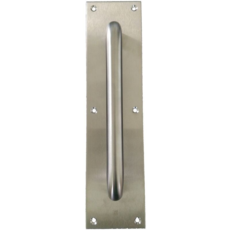 Heracles - Poignée sur plaque tirage inox brossé B-INOX-PT901