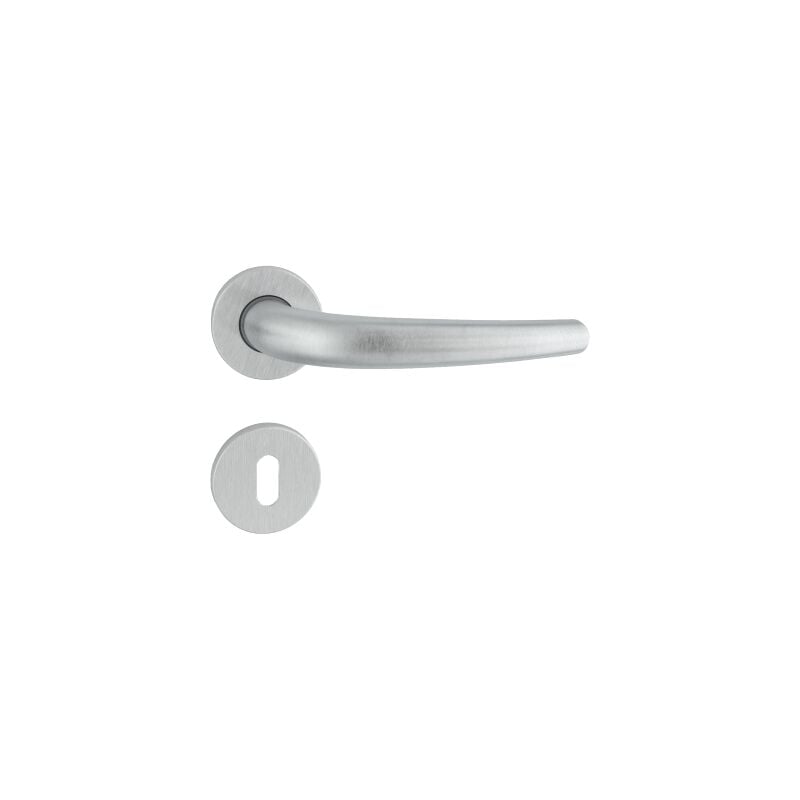 Frosio Bortolo - Poigne'e Torino avec rosace en alliage finition chrome satine' en remplacement des portes