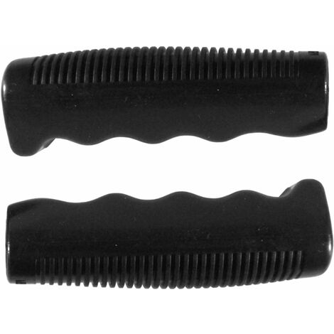 Poignée vélo adulte 110mm diamètre 22mm antidérapante ergonomique cycle ville vtc route, noir