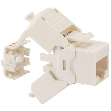 Poignée verticale Fanton RJ45 UTP CAT.6 blanc avec cliquez 23713