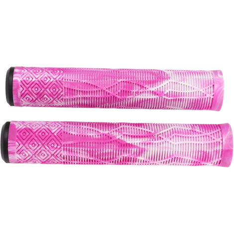 Poignée VTT 22,2mm en TPE Douce Antidérapante avec Embouts et Fermeture - Rose, Violet, Blanc