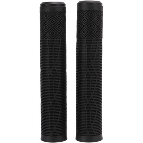 Poignée VTT antidérapante 22,2 mm en TPE souple, avec embouts de guidon et système de verrouillage - Noir