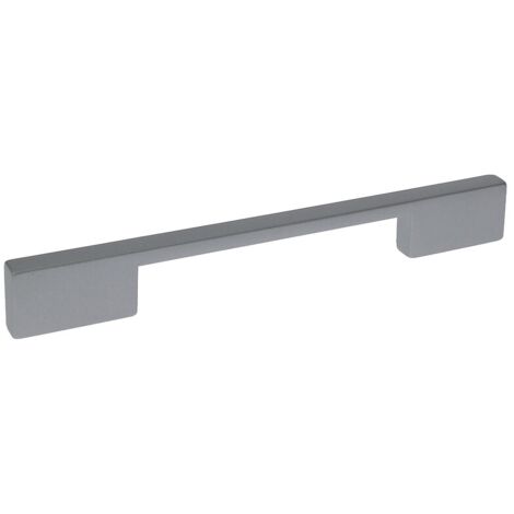 Poignée zamak finition aluminium - longueur 157 mm entraxe 128 mm - Align 7543