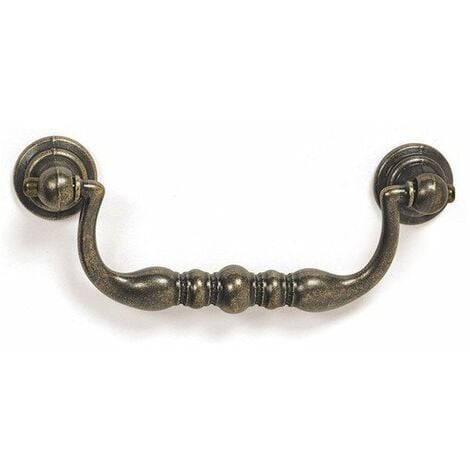 Poignees abatant zamak l96 vieux laiton ref 7-3510 32