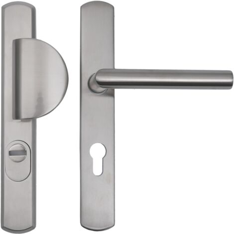 Klose Besser – Poignées angle vif – Palière blindée étroite de sécurité en inox 304 – Dimensions 240x37mm – Entraxe 70mm – Montage à visser