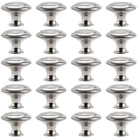 Poignées Cabinet Acier Inox Bouton de Meubles Portes Coupe Décoration Porte Cabinet Placard Tiroir Armoire de Cuisine (20 PCS) LBQ6