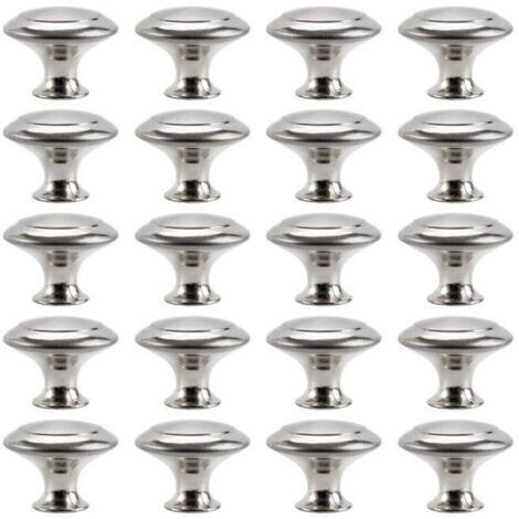 Poignées Cabinet Acier Inox Bouton de Meubles Portes Coupe Décoration Porte Cabinet Placard Tiroir Armoire de Cuisine (20 PCS) LBQ6