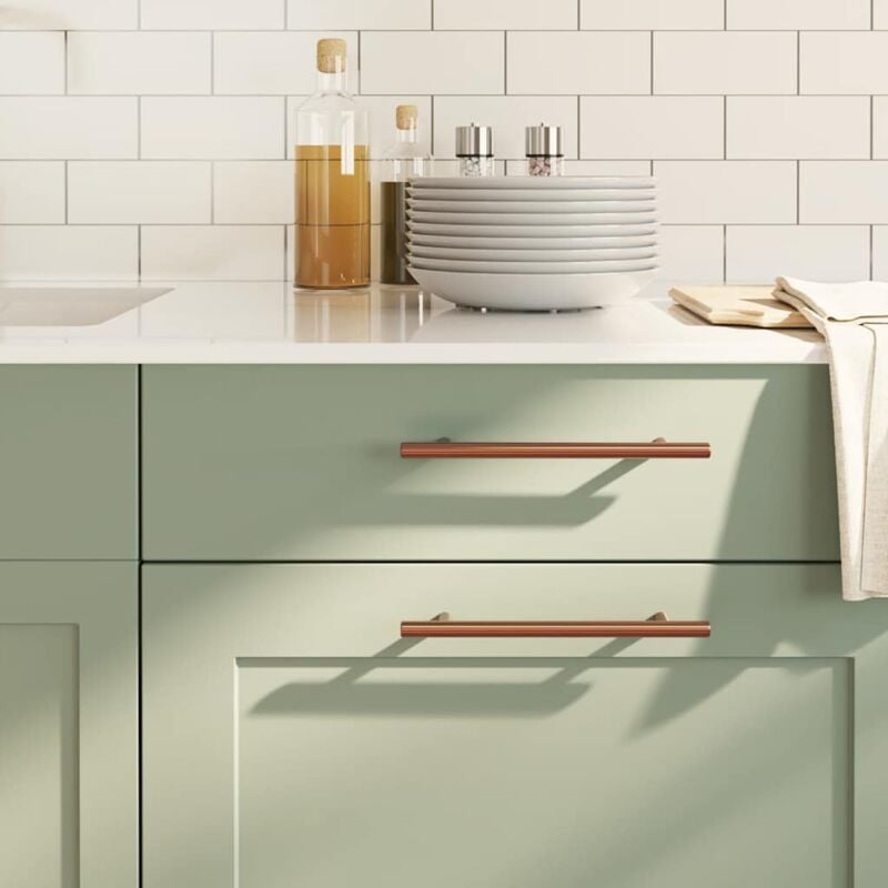 Vidaxl - Poignées d'armoire 10 pcs bronze 160 mm acier inoxydable