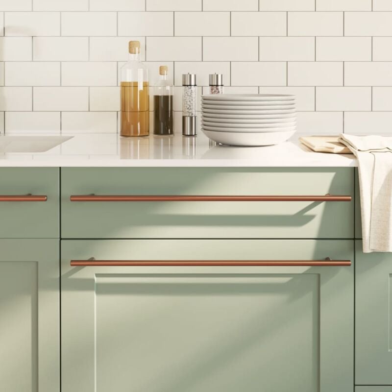 Vidaxl - Poignées d'armoire 10 pcs bronze 480 mm acier inoxydable