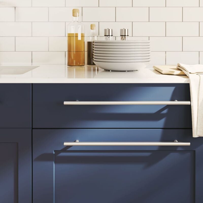 Vidaxl - Poignées d'armoire 10 pcs argenté 320 mm acier inoxydable