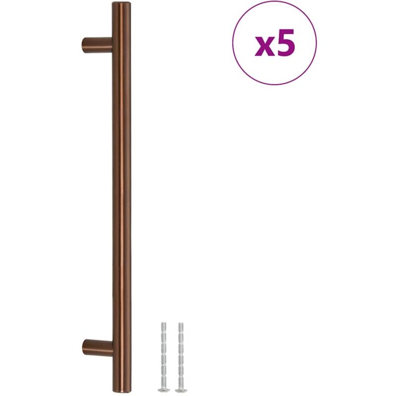 Vidaxl - Poignées d'armoire 5 pcs bronze 192 mm acier inoxydable