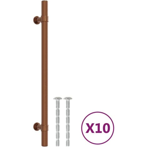 Poignées d'armoire 10 pcs Poignée de meuble bronze 192 mm acier inoxydable CFW54258