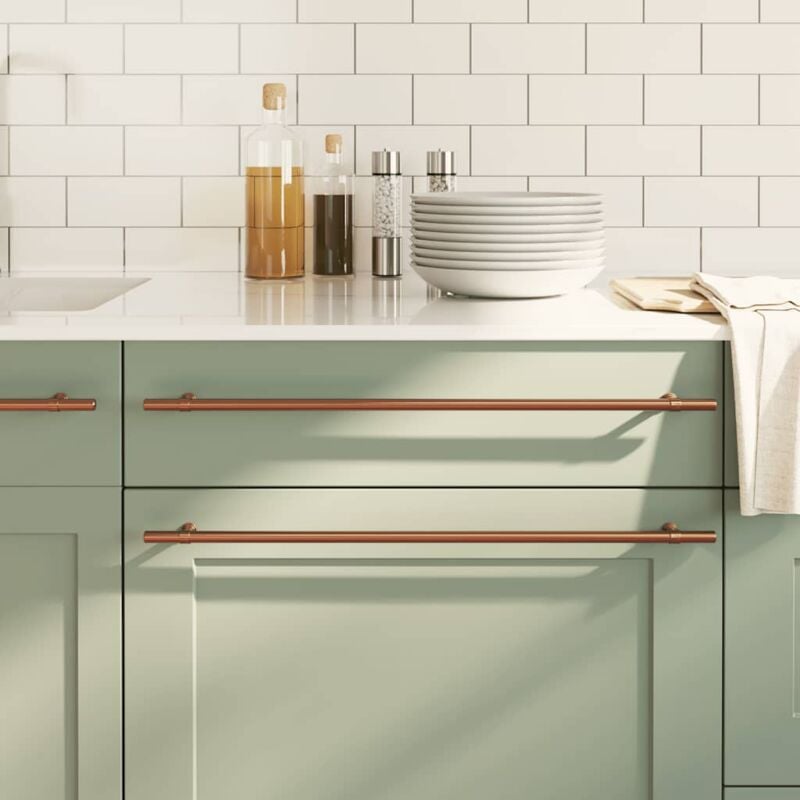 Vidaxl - Poignées d'armoire 5 pcs bronze 480 mm acier inoxydable