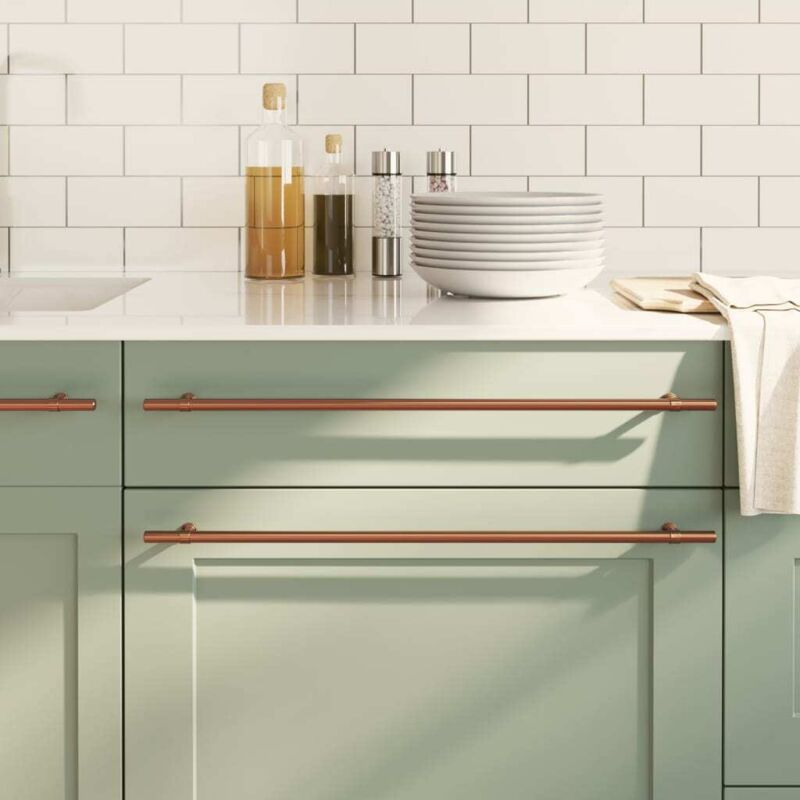 Poignées d'armoire 10 pcs bronze 480 mm acier inoxydable vidaXL