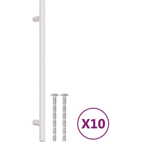 Poignées d'armoire 20 pcs Poignée de meuble argenté 192 mm acier inoxydable CFW17895