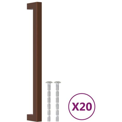 Poignées d'armoire 20 pcs Poignée de meuble bronze 224 mm acier inoxydable CFW90879